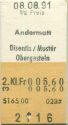 Andermatt Disentis/Mustér Obergesteln einfach - Fahrkarte