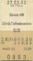 Zürich HB Zürich Tiefenbrunnen einfach - Fahrkarte