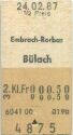 Embrach-Rorbas Bülacheinfach - Fahrkarte