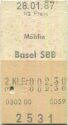 Möhlin Basel SBB einfach - Fahrkarte