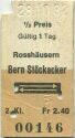 Rosshäusern Bern Stöckacker retour - Fahrkarte