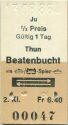 Thun Beatenbucht via Schiff Bahn Spiez Schiff retour - Fahrkarte
