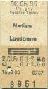 Martigny Lausanne retour - Fahrkarte