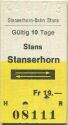 Stranserhorn-Bahn Stans - Stans Stanserhorn retour - Fahrkarte
