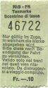 RhB - Rh&auml;tische Bahn - Taxmarke Fr. -.10