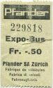 Lausanne - Expo-Bus - Fahrschein Fr. -.50
