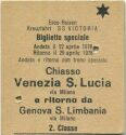 Chiasso Venezia S. Lucia via Milano e ritorno da Genova - Fahrkarte