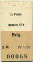 FO Furka-Oberalp-Bahn - Betten Brig - Fahrkarte