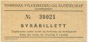Hammerfest - Busticket f&uuml;r die Buslinien im Landkreis Finnmark - Byrabillett (G63345y)