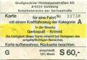 Mautschein - Großglockner-Hochalpenstraßen AG - Karte für eine Fahrt
