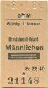 GGM Grindelwald-Grund M&auml;nnlichen retour - Fahrkarte