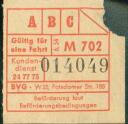 BVG Fahrschein 1954