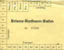 Brienz-Rothorn-Bahn - Fahrkarte