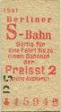 Berlin - S-Bahn Fahrkarte