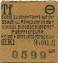 Berlin - Gültig zu einer Fahrt auf der Stadt- und Ringbahn in der einmal eingeschlagenen Fahrrichtung - Fahrkarte