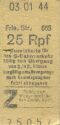 Fahrkarte - Friedrichstrasse Frie. Str. 1944 - Zusatzkarte für den S-Bahnverkehr