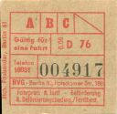 BVG Fahrschein 1966