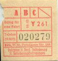 BVG Fahrschein 1962
