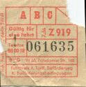 BVG Fahrschein 1956