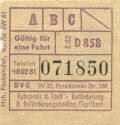 BVG - Berlin Potsdamer Str. 188 - Fahrschein