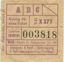 BVG - Berlin Potsdamer Str. 188 - Fahrschein