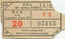 BVG - Fahrschein ca. 1948 - Gültig für eine Fahrt