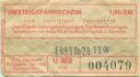 Berlin - BVG-Umsteigefahrschein 1976 DM 1,00