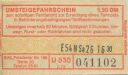 BVG-Umsteigefahrschein 1978 DM 1,30