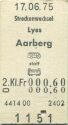 Streckenwechsel Lyss Aarberg - Bus statt Bahn - Fahrkarte