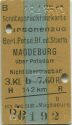 Sonntagsrückfahrkarte - Berlin Potsdamer Bahnhof oder Stadtbahn Magdeburg über Potsdam - Fahrkarte