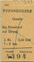 Usseln bis Eimelrod oder Stryck - Fahrkarte