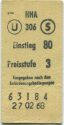 Fahrkarte - Hamburg - HHA - Hamburger Hochbahn