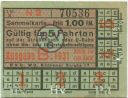 BVG - Sammelkarte 1931 - Gültig für 5 Fahrten