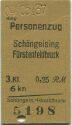 Fahrkarte - Personenzug Schöngeising Fürstenfeldbruck