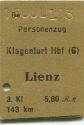 Österreich - Klagenfurt Hbf Lienz - Fahrkarte