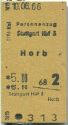 Fahrkarte - Stuttgart Hbf 3 nach Horb
