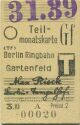 Berlin - Teilmonatskarte - Berlin Ringbahn Gartenfeld