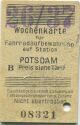 Potsdam - Wochenkarte für Fahrradaufbewahrung