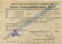 Kleiner Wehrmachtfahrschein Teil 1 1944 - von Naumburg