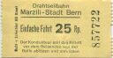 Drahtseilbahn Marzili Stadt Bern - Fahrschein 25Rp.