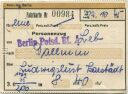 Personenzug - Fahrkarte 1945 für eine Person von Berlin Potsd. Bf. nach Dallmin