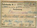 DR-Fahrkarte 1955 für eine Person von Oberrittersgrün