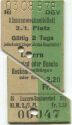 Klassenwechselbillett 2./1. Platz - Luzern Beckenried Fahrkarten 1957