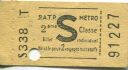 R.A.T.P. Metro - 2eme Classe - S - Billet