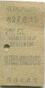 Metropolitain - Latour Maubourg - 2me Classe - Billet