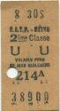 R.A.T.P. Metro - 2eme Classe - Billet