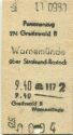 Personenzug Greifswald Warnemünde über Stralsund-Rostock - Fahrkarte