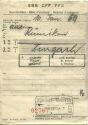 Beamtenbillet 1959 für eine Person von Rümikon nach Zurzach