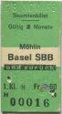 Beamtenbillet - Möhlin Basel SBB und zurück - Fahrkarte