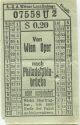Fahrkarte - A.-G. d. Wiener Localbahnen 20er Jahre